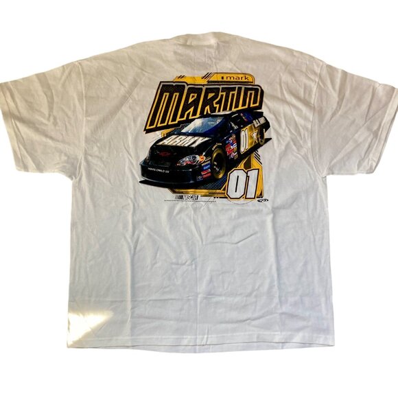 Vintage Mark Martin #01 NASCAR T-Shirt U.S. Army Racing Size 2XL - Picture 1 of 9
